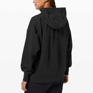 Lululemon LA Back in Action Hoodie Black Rainbow Speckle Size 8